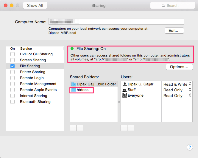 netatalk afp server set up user