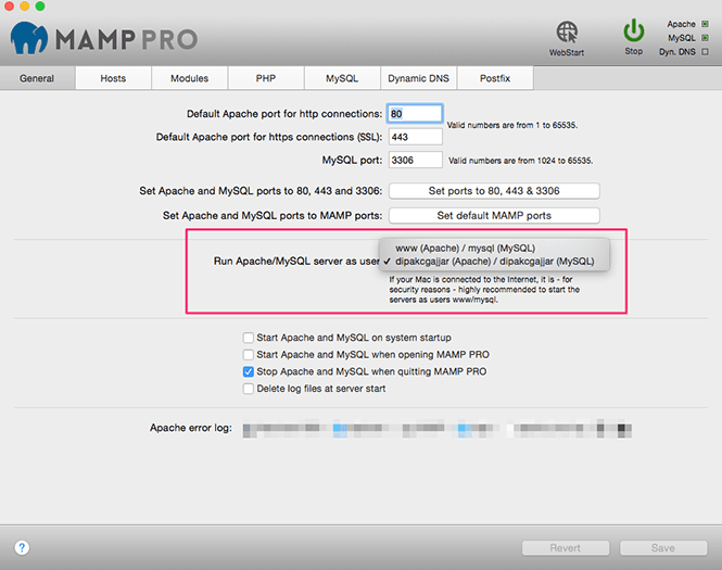 mamp mysql password