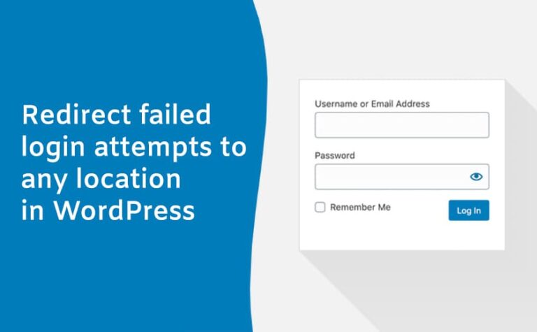 Redirect Failed Login Attempts To Any Location In Wordpress