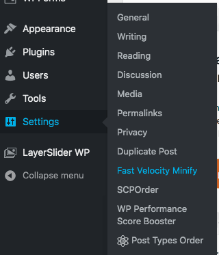 Step 1 - LayerSlider conflict with Fast Velocity Minify Plugin in WordPress